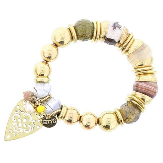 METAL STONE BEADS BRACELET