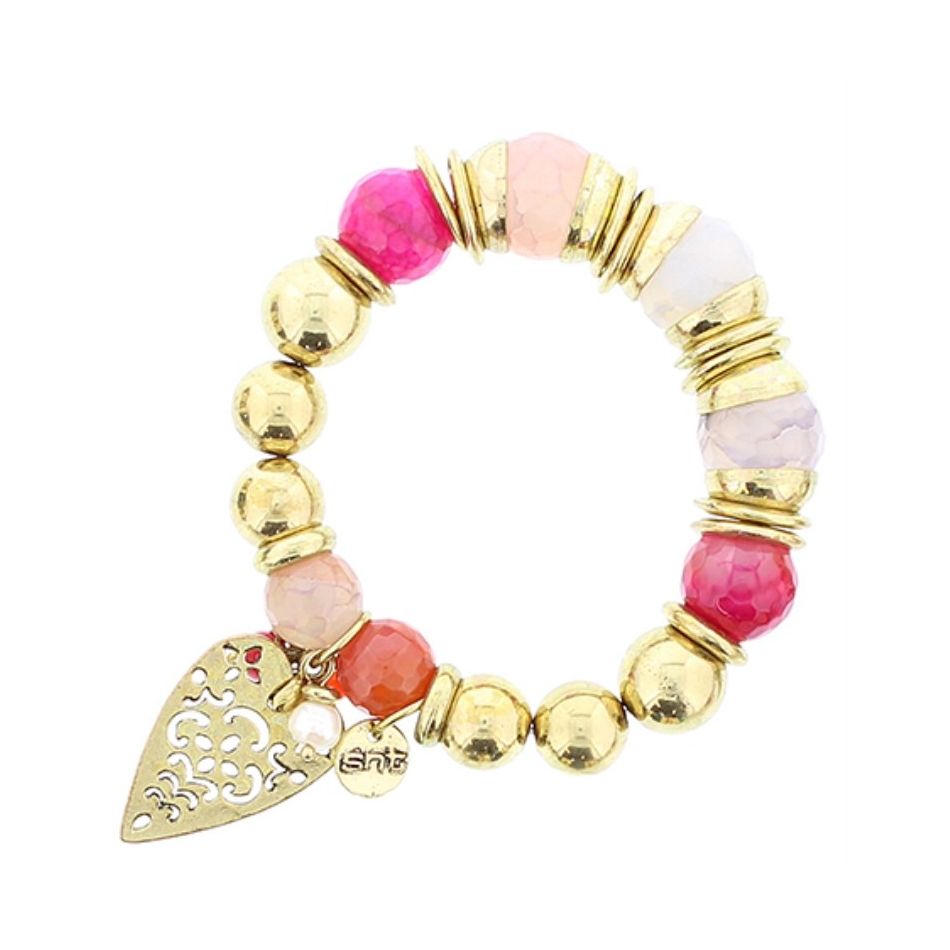 METAL STONE BEADS BRACELET