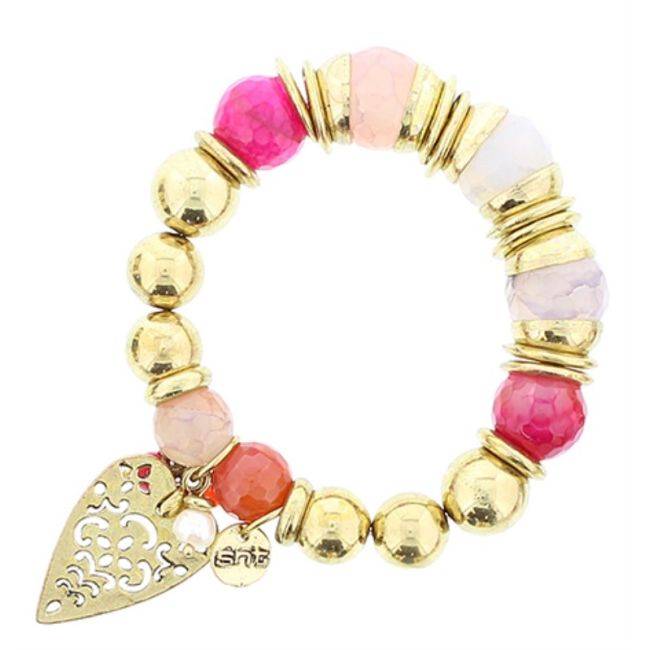 METAL STONE BEADS BRACELET