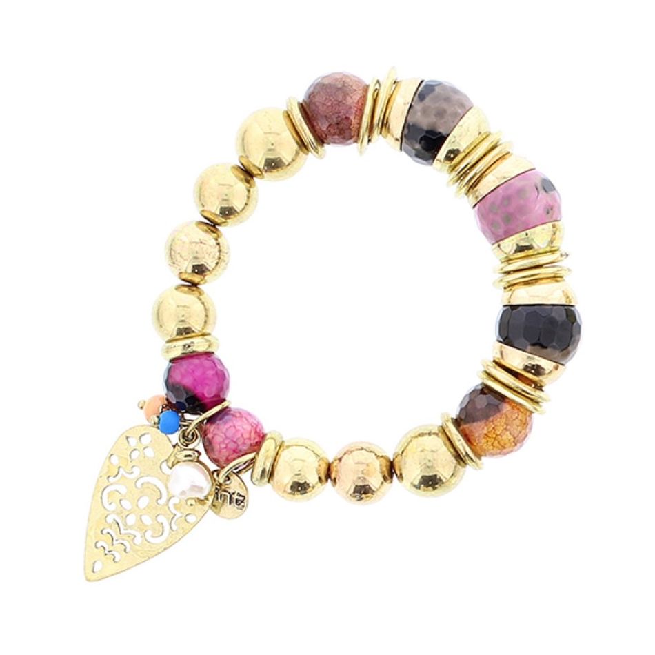 METAL STONE BEADS BRACELET
