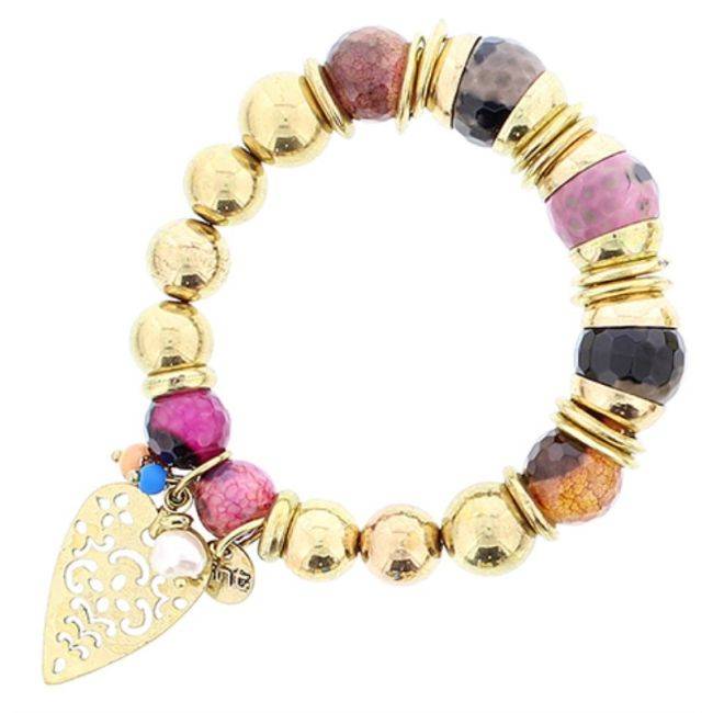 METAL STONE BEADS BRACELET