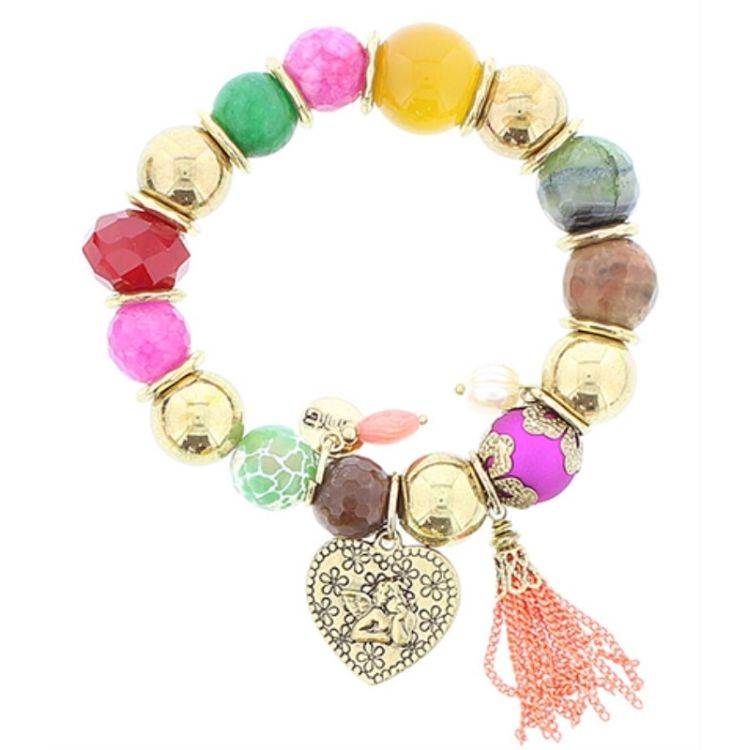 METAL STONE BEADS BRACELET 2