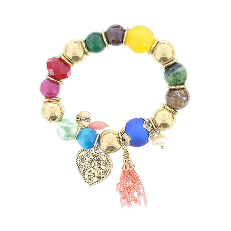 METAL STONE BEADS BRACELET