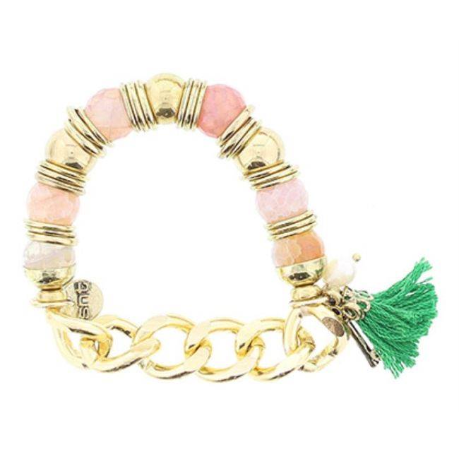 METAL STONE BEADS BRACELET