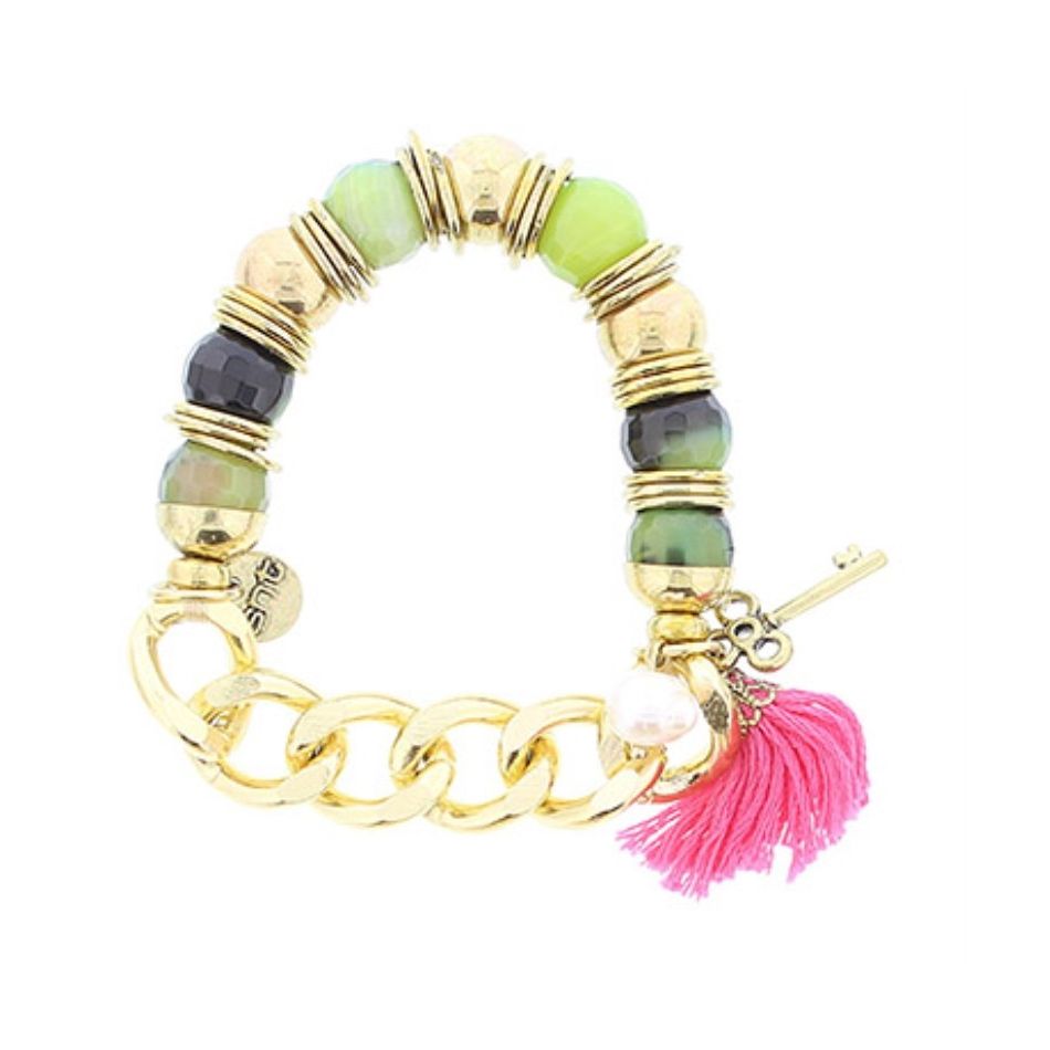 METAL STONE BEADS BRACELET