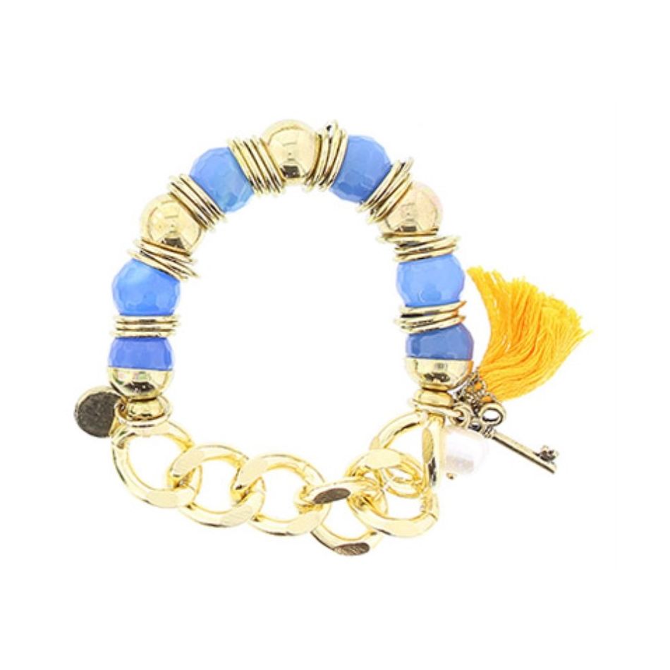 METAL STONE BEADS BRACELET