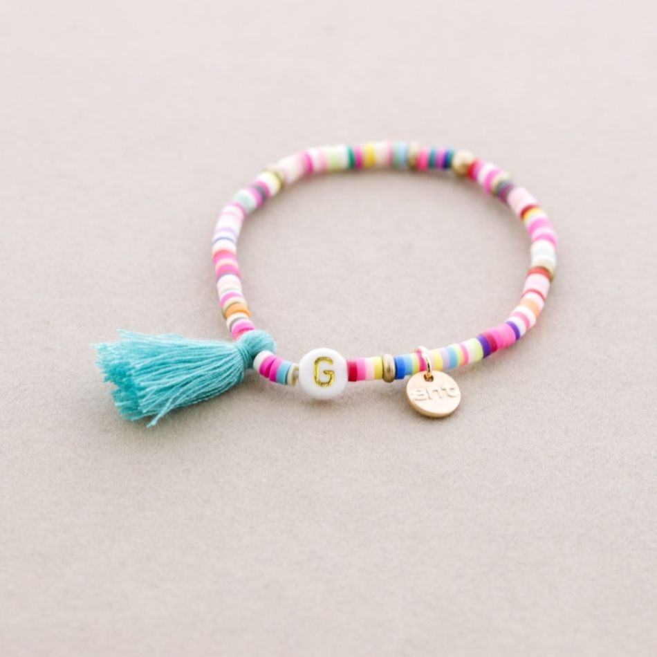 INITIAL FIMO ELASTIC BRACELET