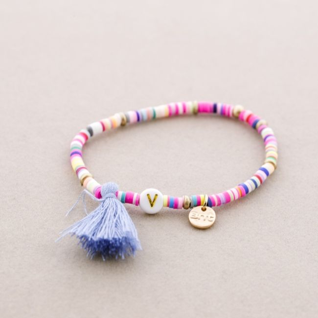INITIAL FIMO ELASTIC BRACELET