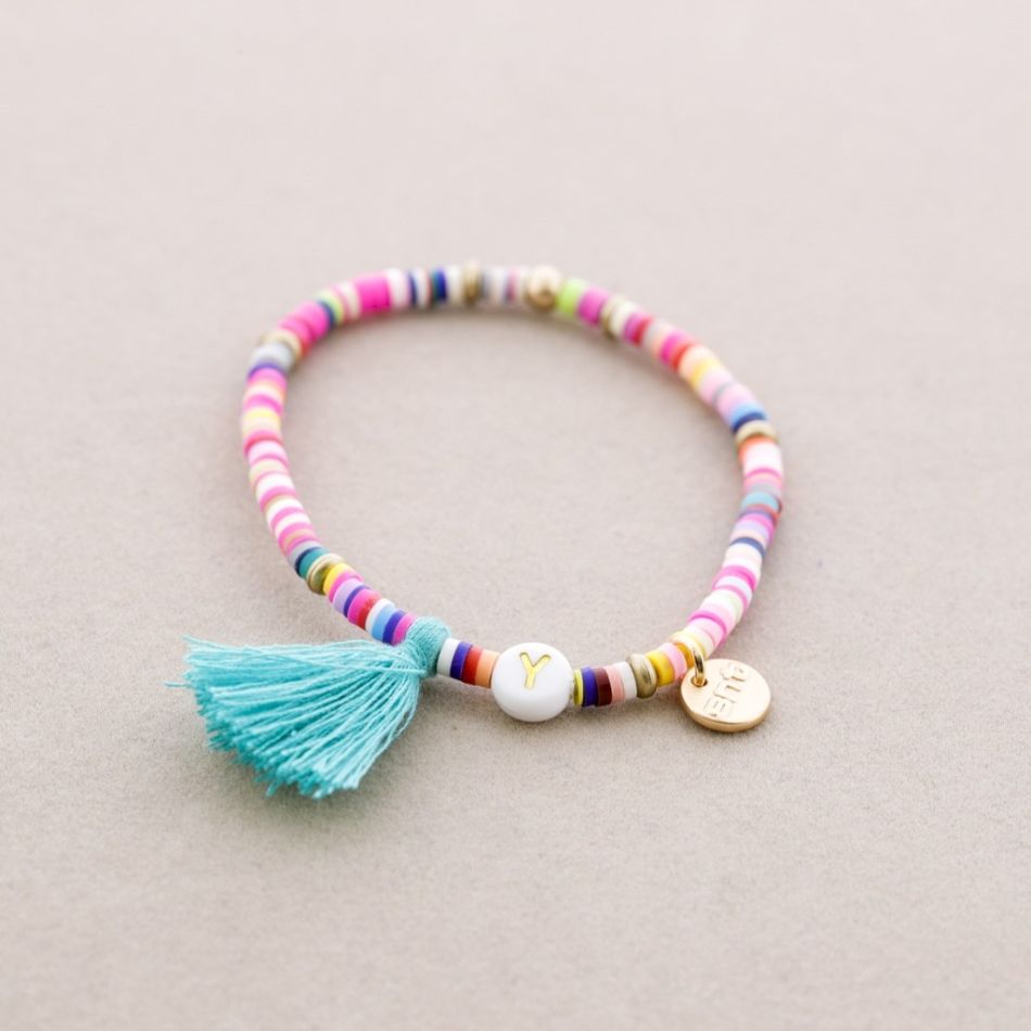INITIAL FIMO ELASTIC BRACELET