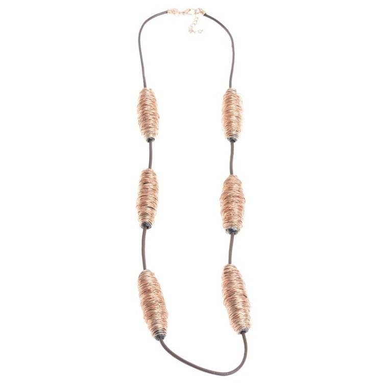 METAL WIRES LONG NECKLACE