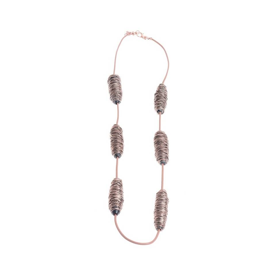 COLLAR LARGO ALAMBRES METAL