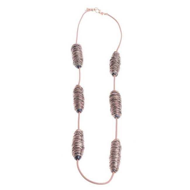COLLAR LARGO ALAMBRES METAL