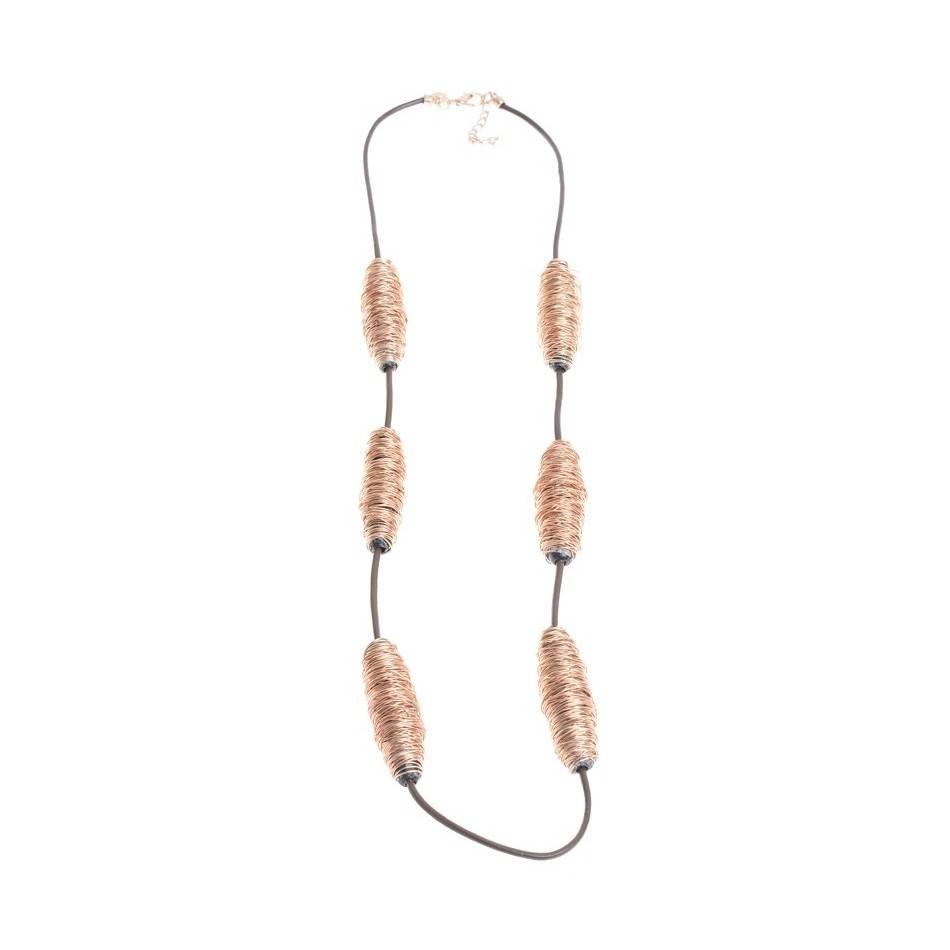 METAL WIRES LONG NECKLACE