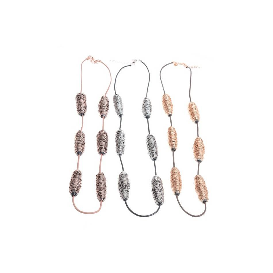 METAL WIRES LONG NECKLACE