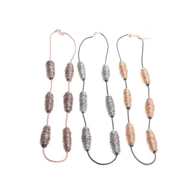 METAL WIRES LONG NECKLACE