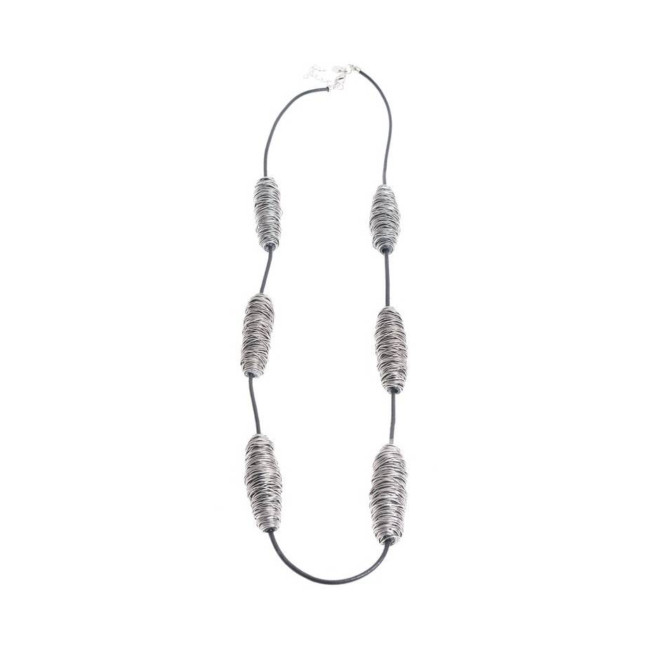COLLAR LARGO ALAMBRES METAL