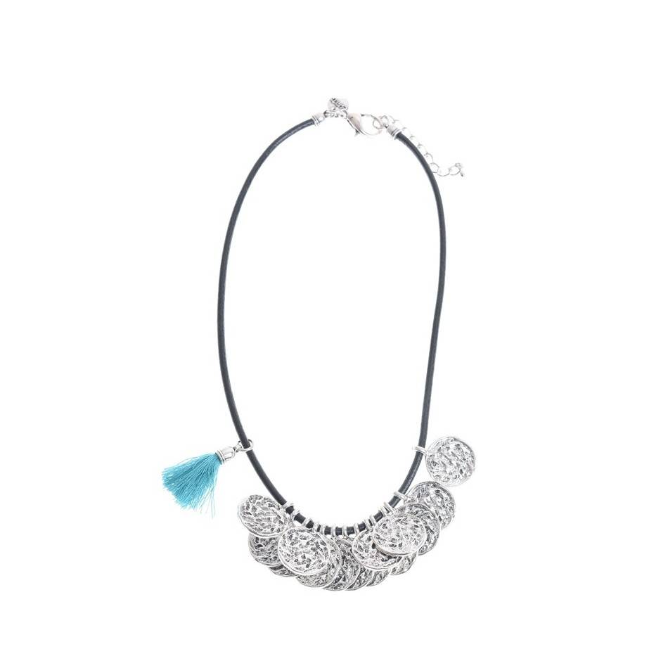 COIN LEATHER SHORT NECKLACE