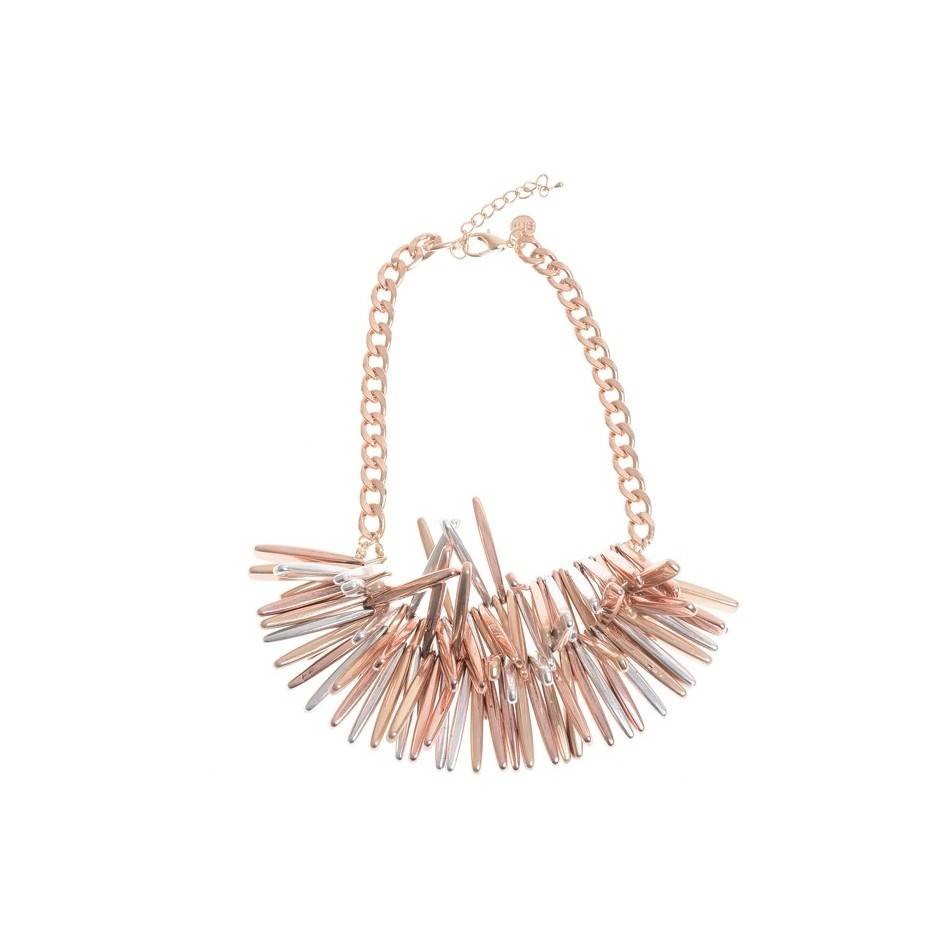 METAL FINISH BEADS SHORT NECKLACE