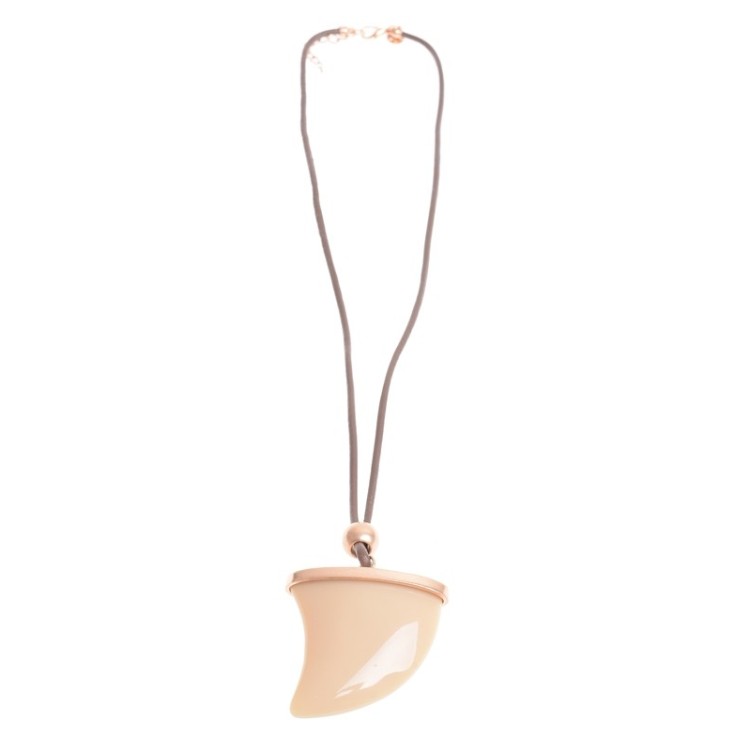 LONG PENDANT NECKLACE METAL RESIN 2