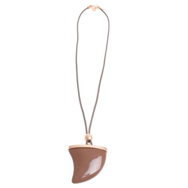 LONG PENDANT NECKLACE METAL RESIN