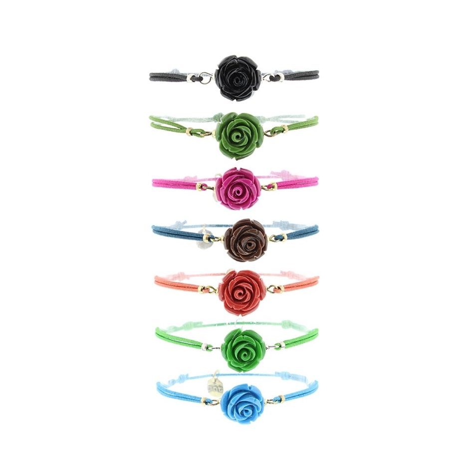 RESIN FLOWER ELASTIC BRACELET