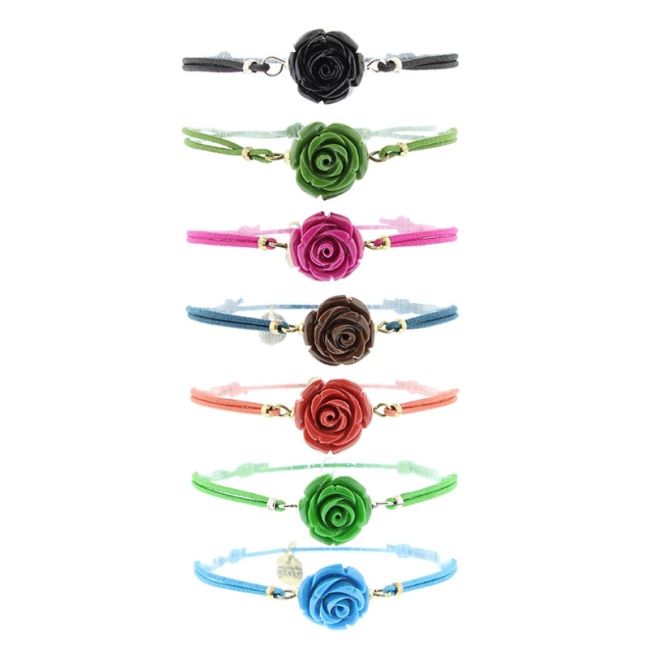 PULSERA GOMITA FLOR RESINA