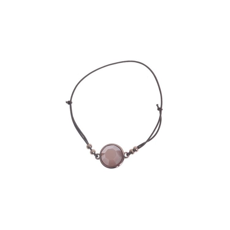 RESIN METAL BEADS ELASTIC BRACELET