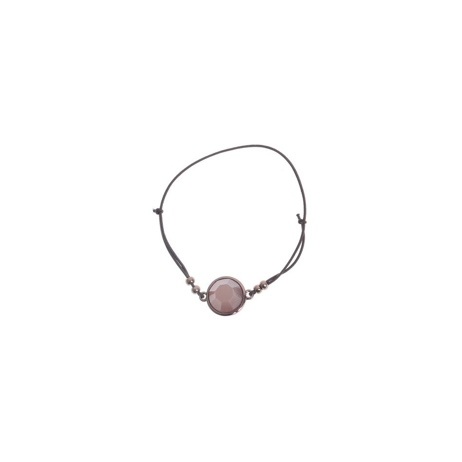 RESIN METAL BEADS ELASTIC BRACELET