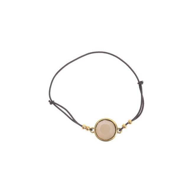 PULSERA GOMITA CUENTA METAL RESINA