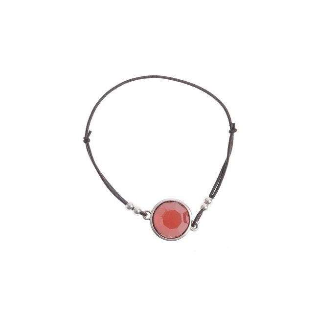 PULSERA GOMITA CUENTA METAL RESINA