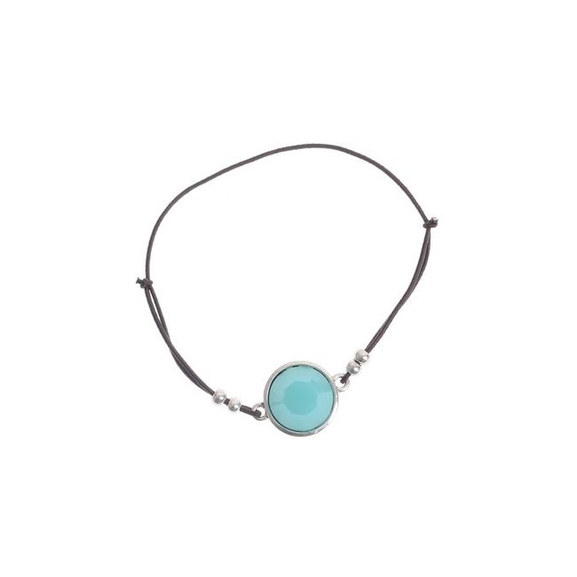RESIN METAL BEADS ELASTIC BRACELET
