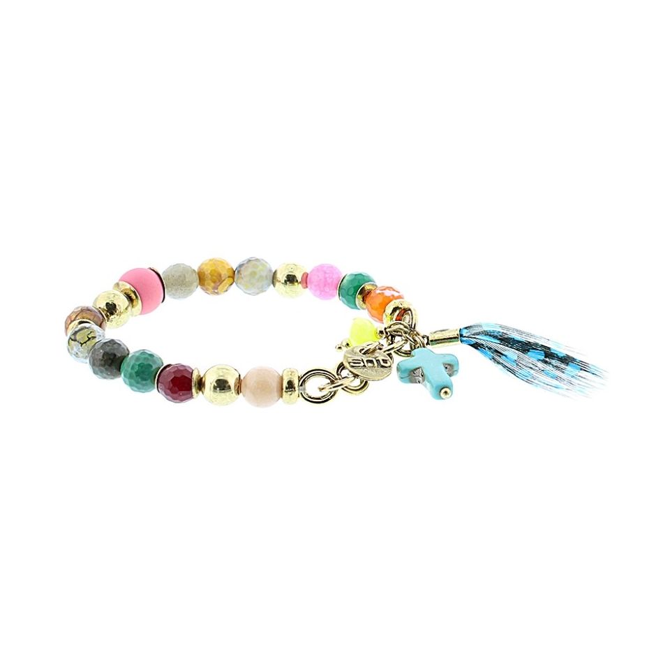 METAL STONE BEADS BRACELET