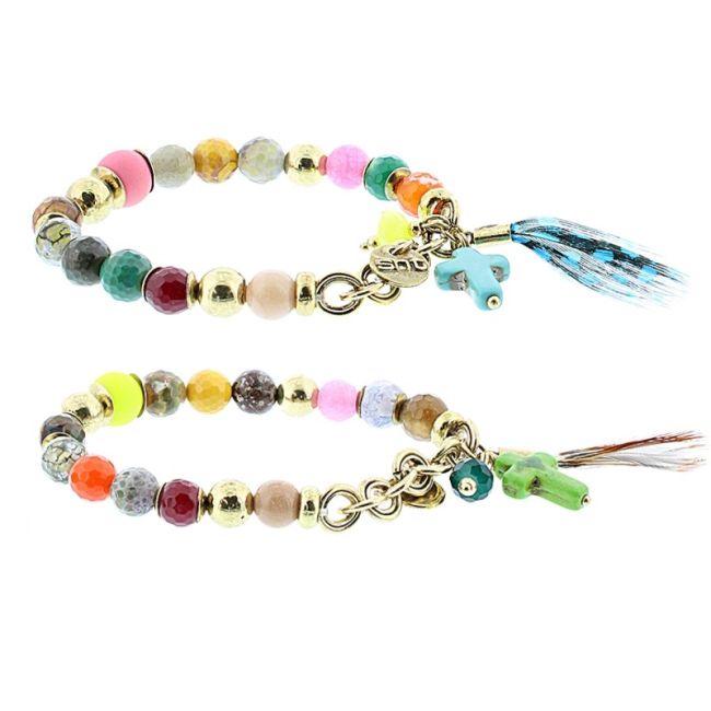 METAL STONE BEADS BRACELET