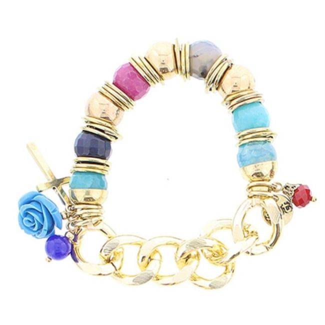 METAL STONE BEADS BRACELET