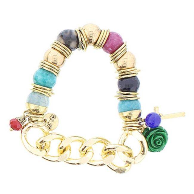 METAL STONE BEADS BRACELET