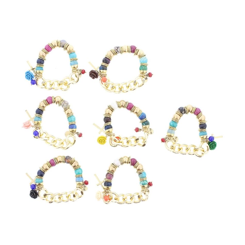 METAL STONE BEADS BRACELET