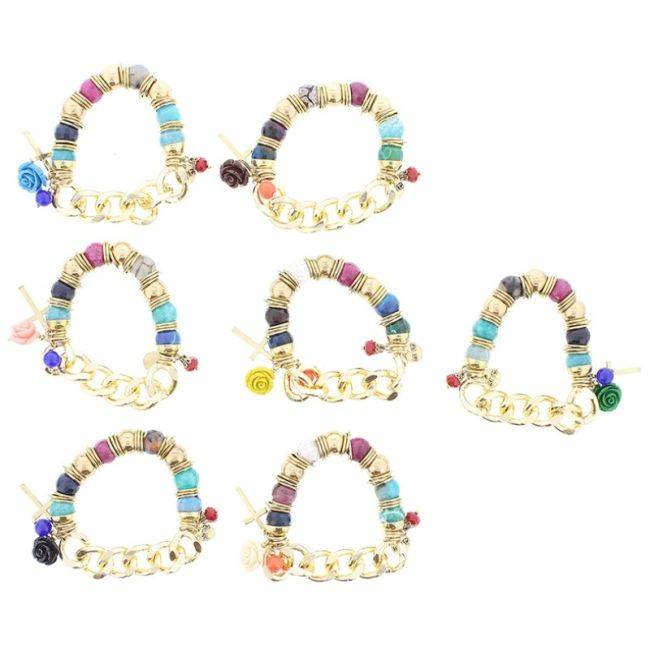 METAL STONE BEADS BRACELET
