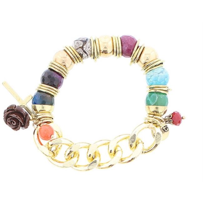 METAL STONE BEADS BRACELET