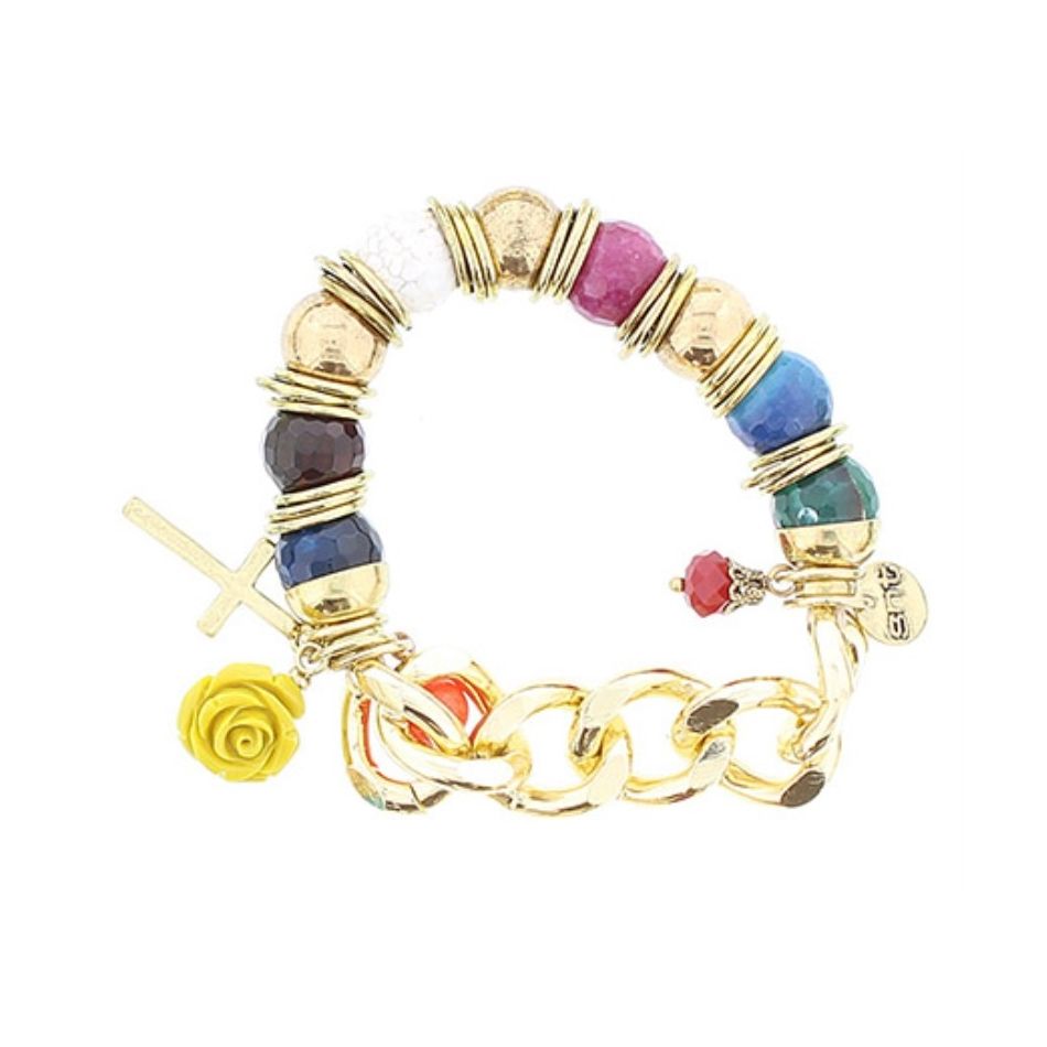 METAL STONE BEADS BRACELET
