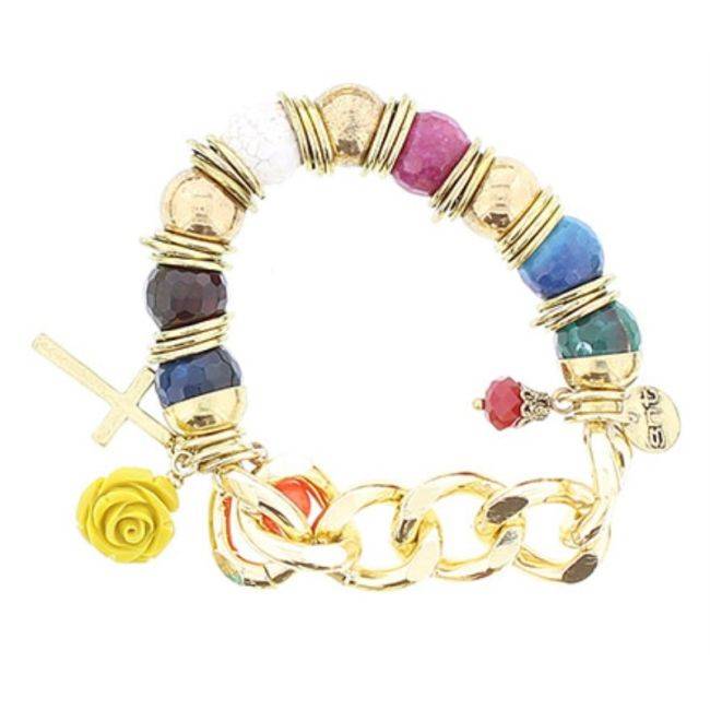 METAL STONE BEADS BRACELET