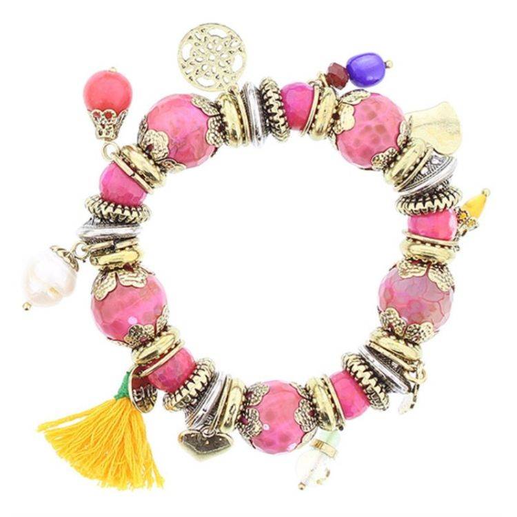 METAL STONE BEADS BRACELET 2