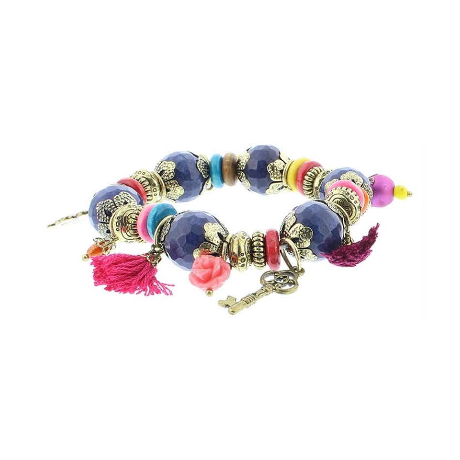 METAL STONE BEADS BRACELET