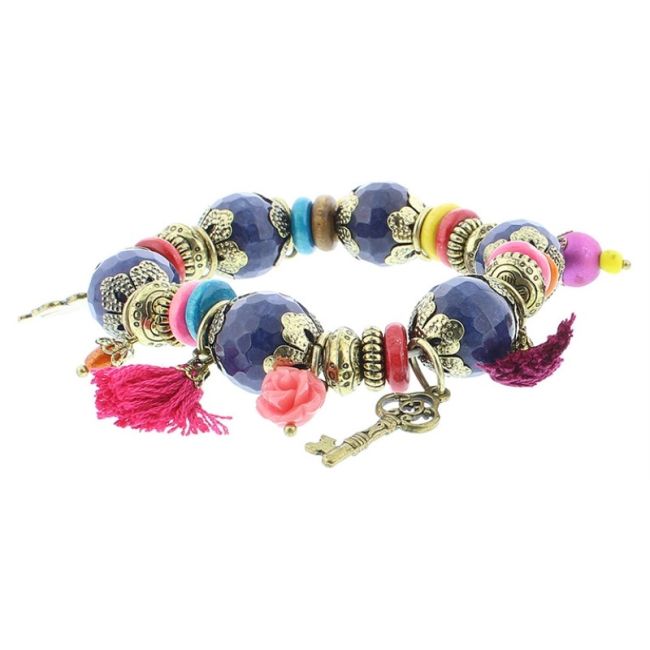 METAL STONE BEADS BRACELET
