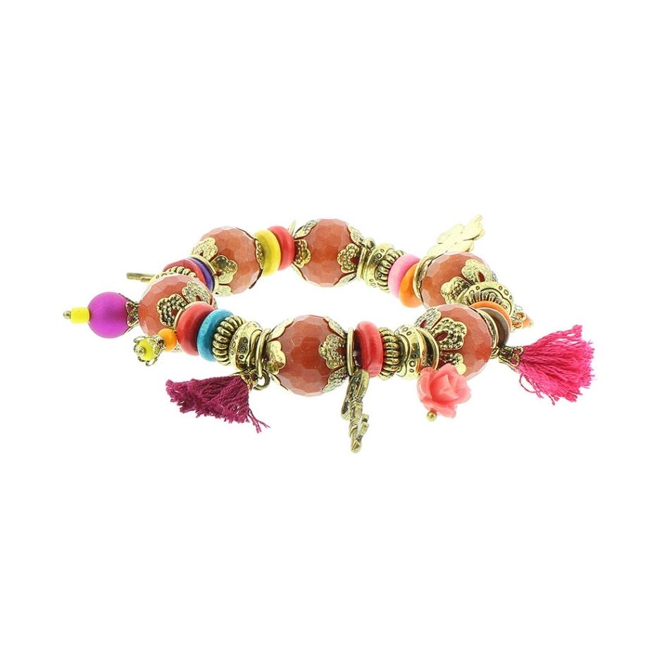 METAL STONE BEADS BRACELET