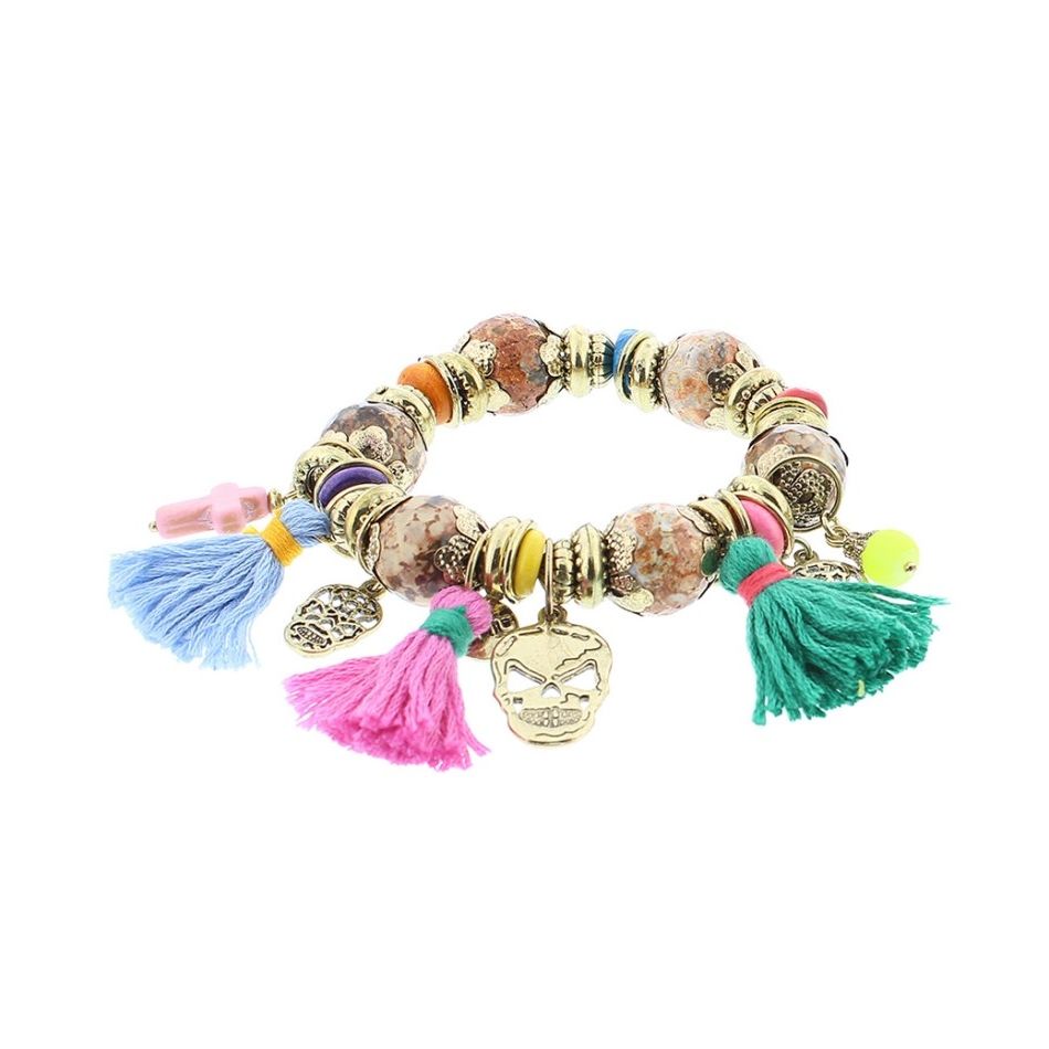METAL STONE BEADS BRACELET