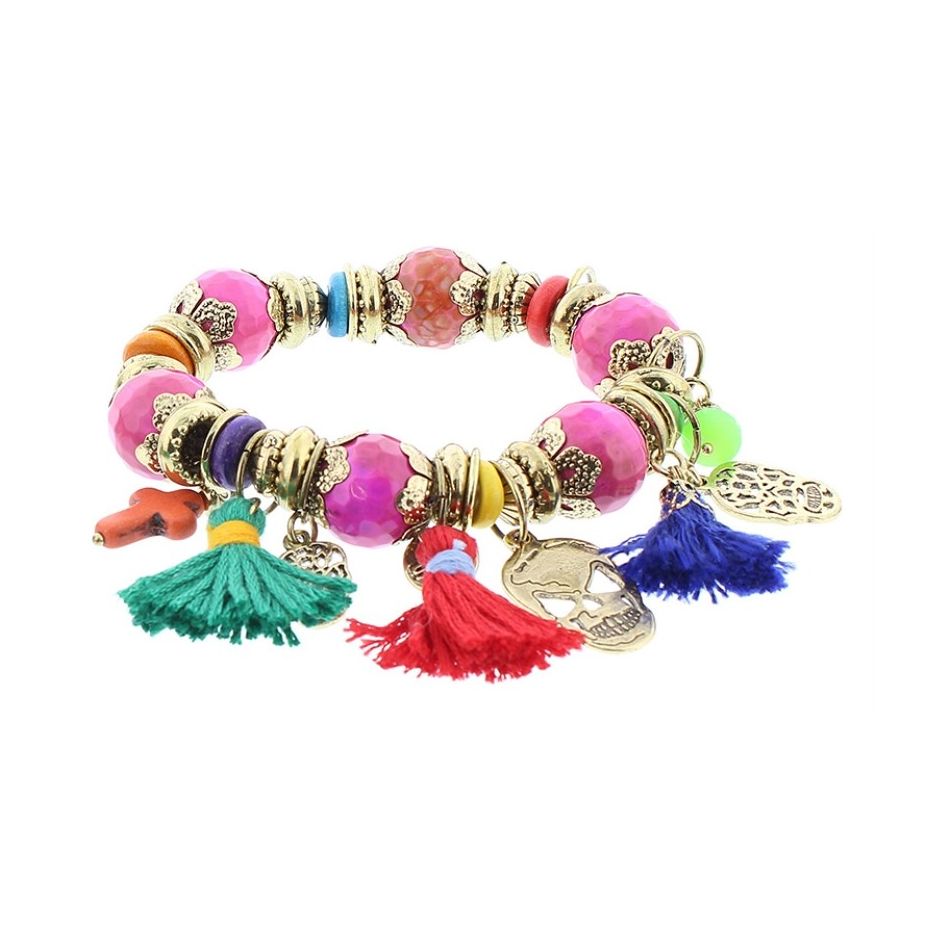 METAL STONE BEADS BRACELET