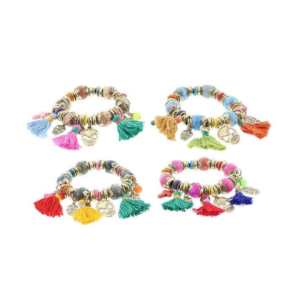 METAL STONE BEADS BRACELET