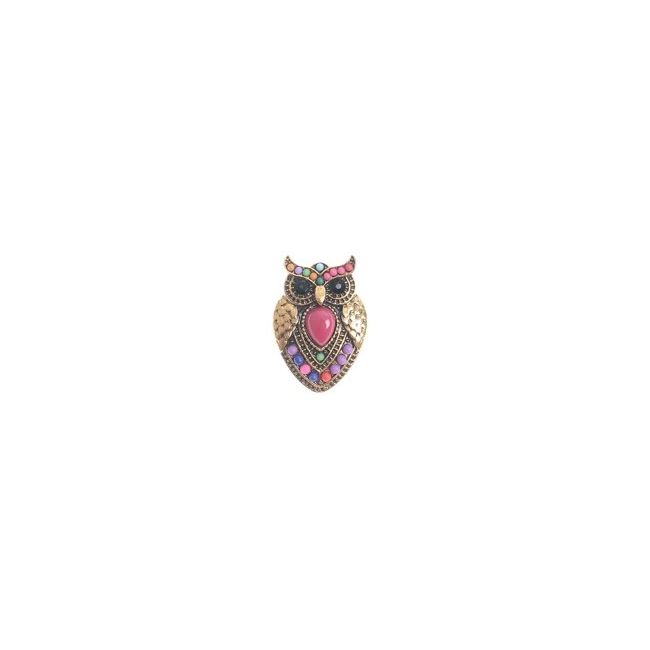 BROCHE BÚHO METAL CUENTAS