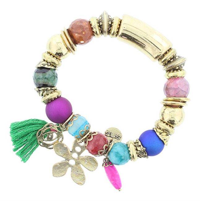 METAL STONE BEADS BRACELET