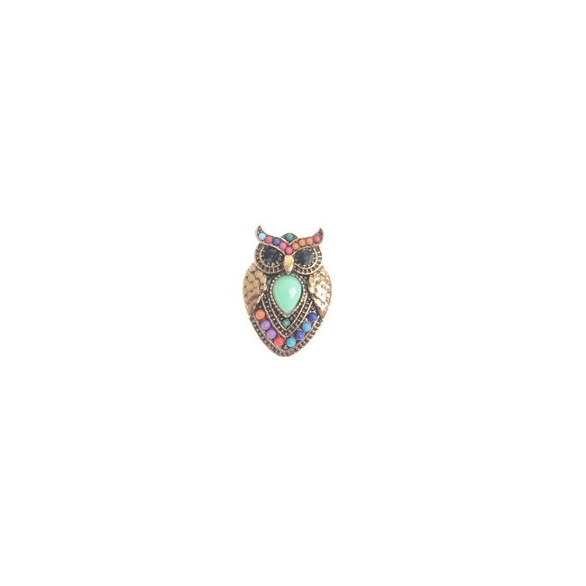 BROCHE BÚHO METAL CUENTAS